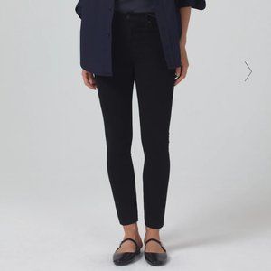 Citizens of Humanity Rocket Crop High Rise Skinny Black Size 26